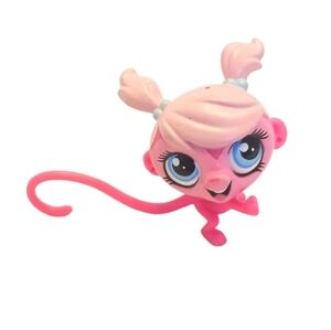 Rare Littlest Pet Shop Pink Minka Mark Monkey Figure -  Collectible Hasbro LPS